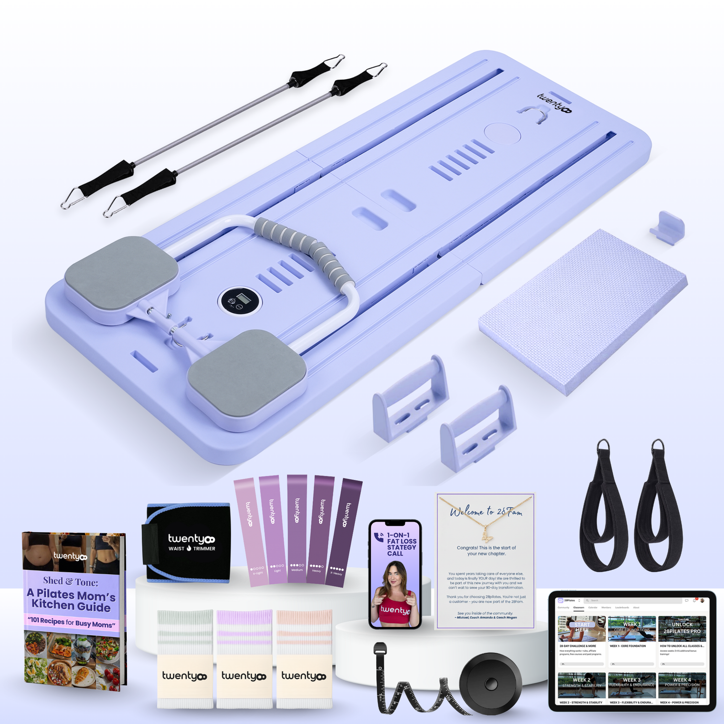 Portable Pilates Reformer + 90 Day Bootcamp