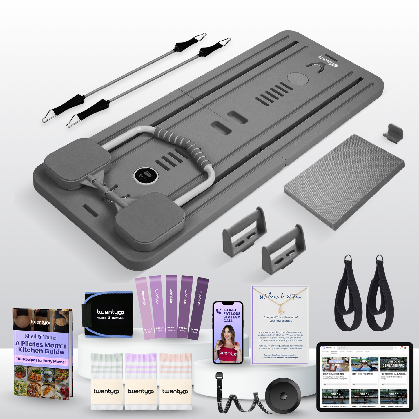 Portable Pilates Reformer + 90 Day Bootcamp