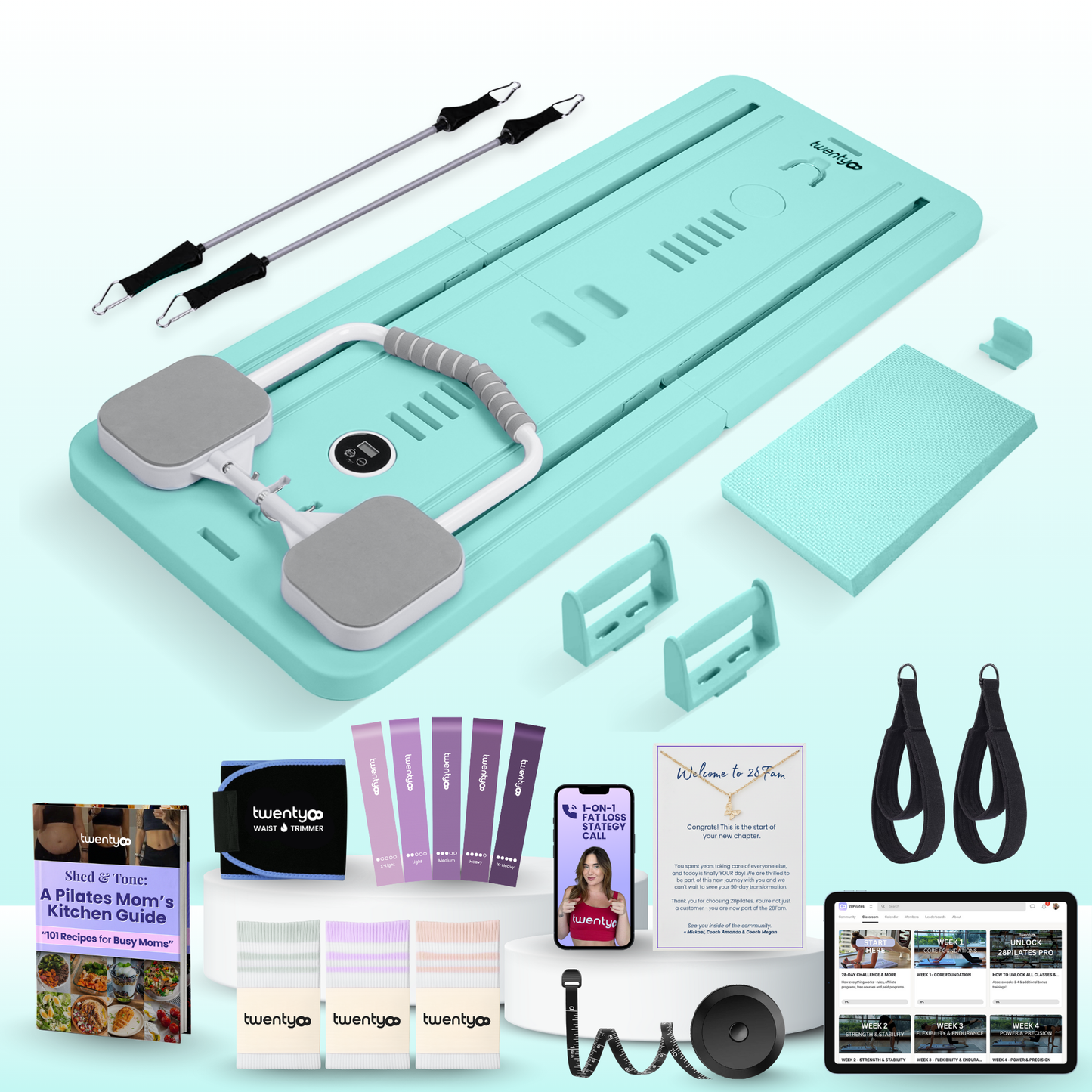 Portable Pilates Reformer + 90 Day Bootcamp