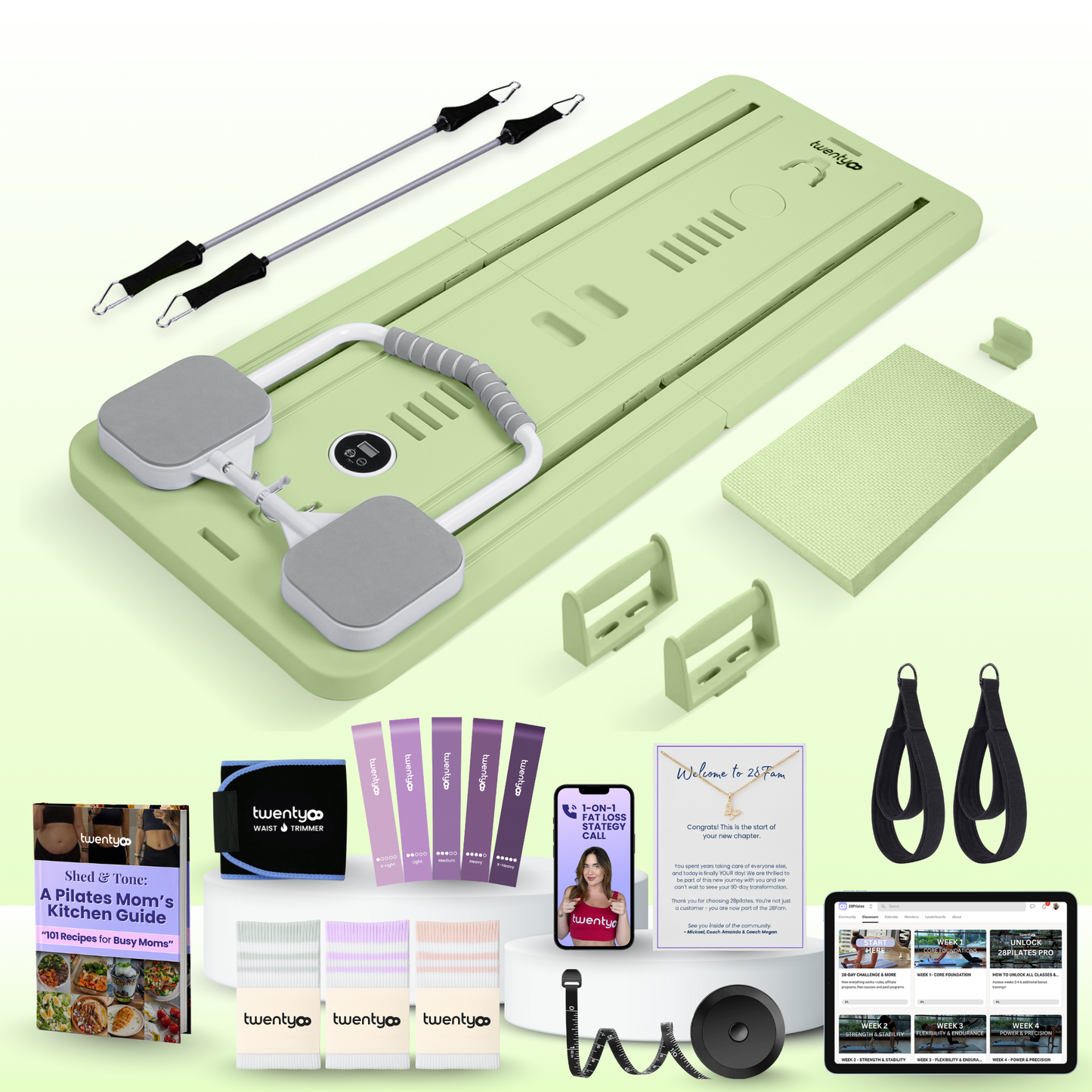 Portable Pilates Reformer + 90 Day Bootcamp