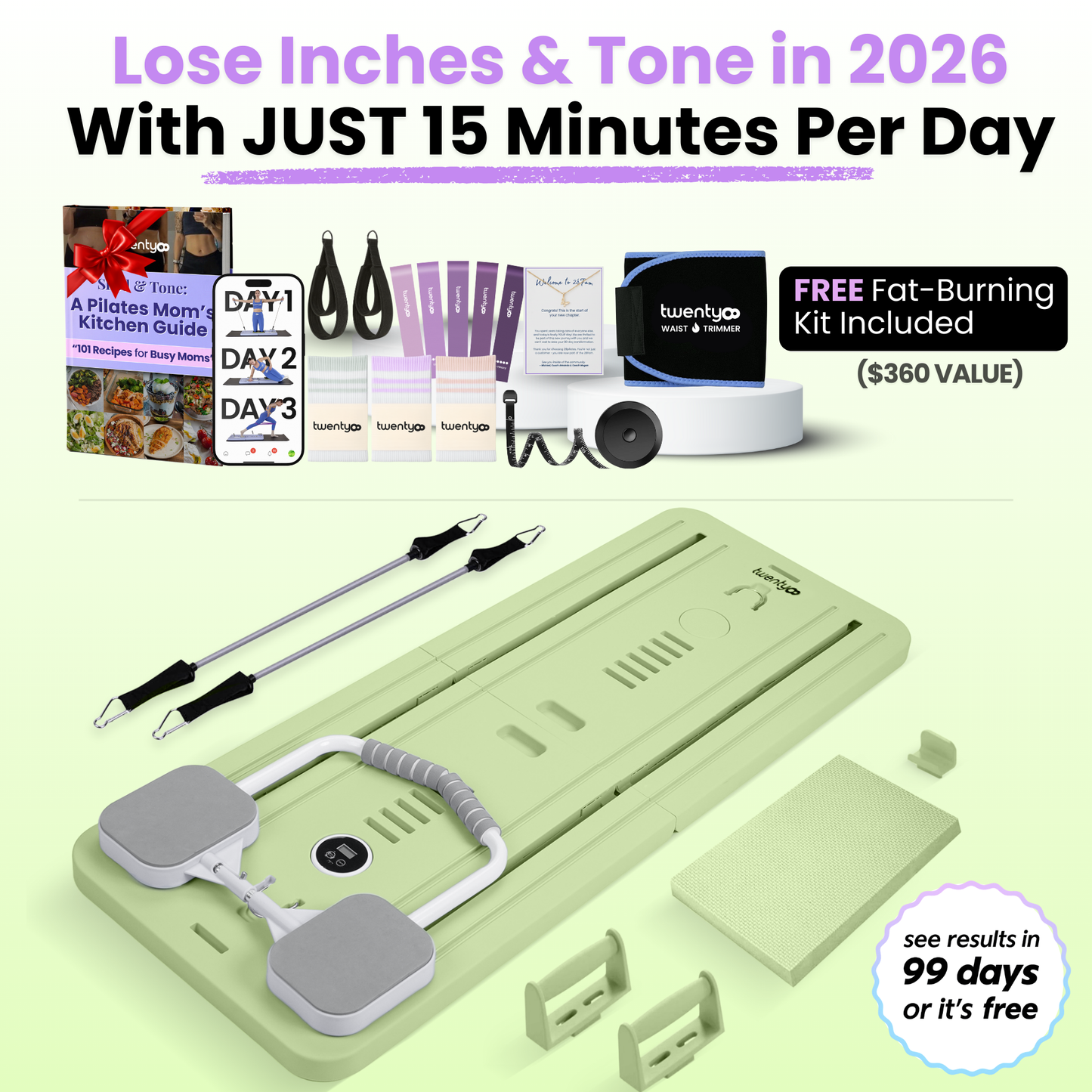 BODY+ Pilates Board & 90 Day Guided Classes