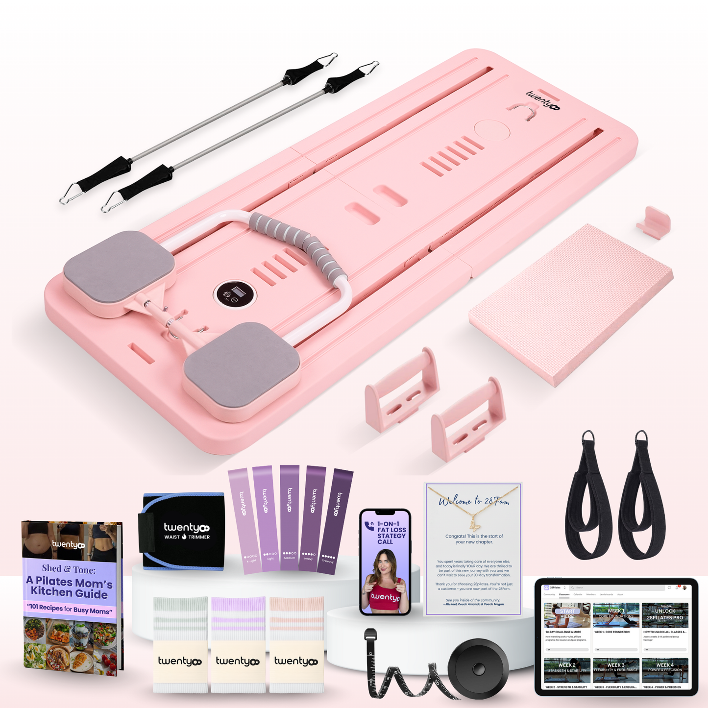 Portable Pilates Reformer + 90 Day Bootcamp