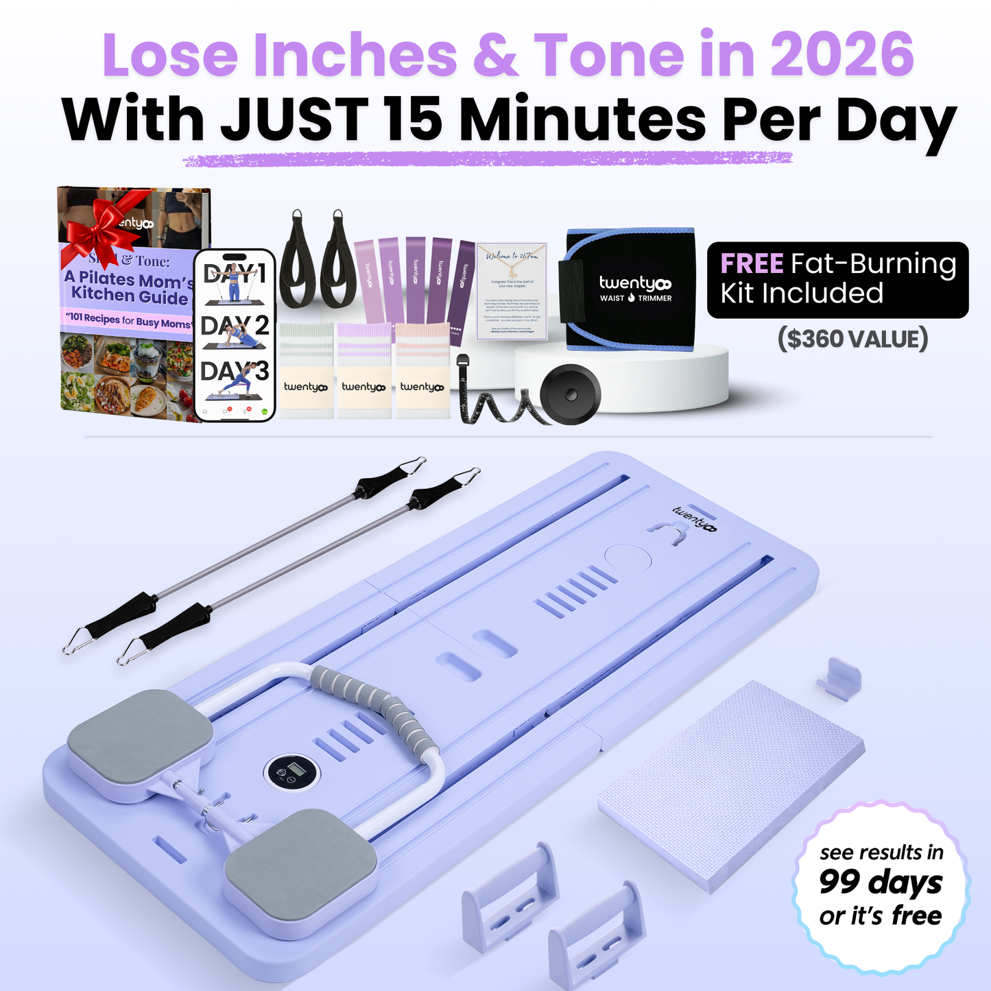 BODY+ Pilates Board & 90 Day Guided Classes