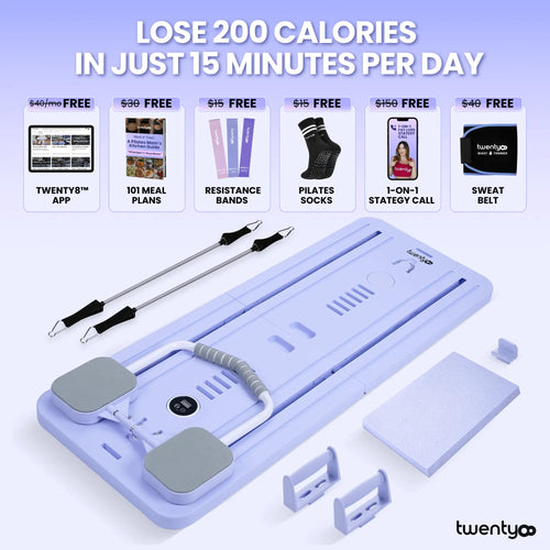 Portable Pilates Reformer + 90 Day Bootcamp
