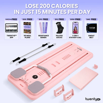 Portable Pilates Reformer + 90 Day Bootcamp
