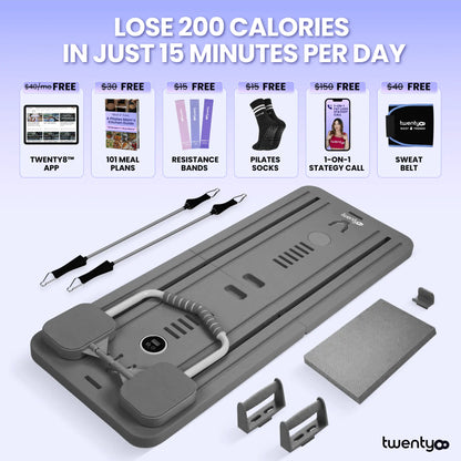 Portable Pilates Reformer + 90 Day Bootcamp