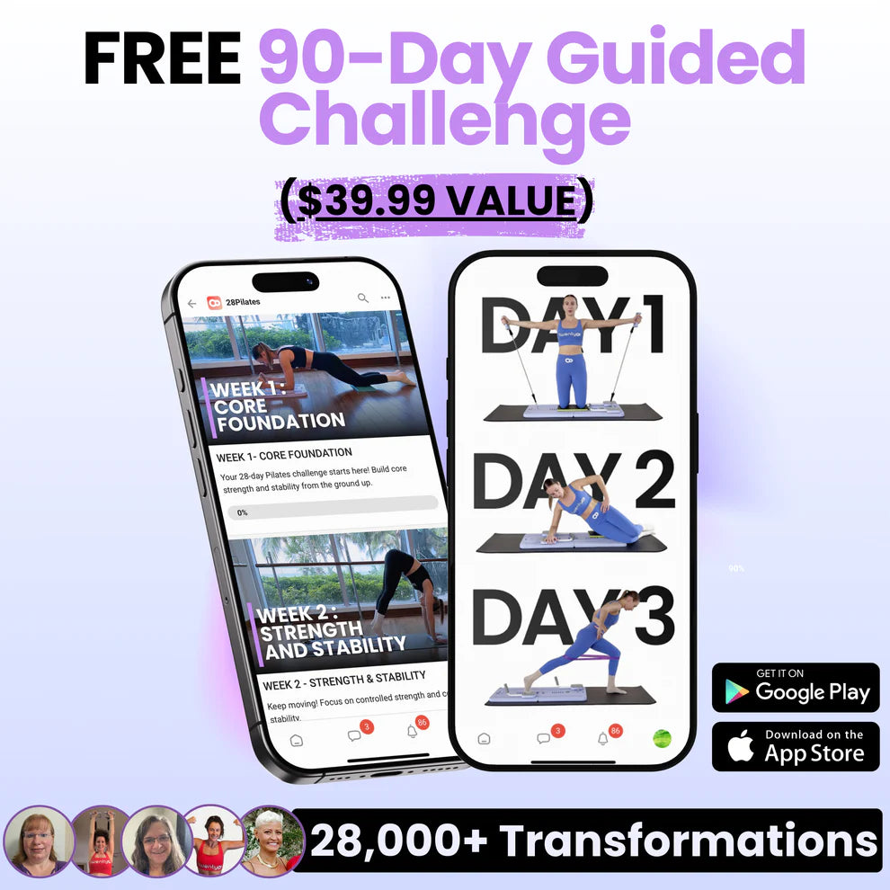 Portable Pilates Reformer + 90 Day Bootcamp