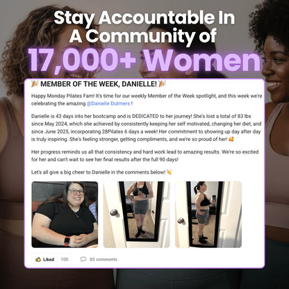 Portable Pilates Reformer + 90 Day Bootcamp